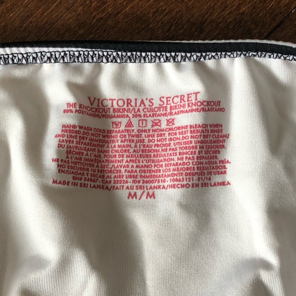 VictoriaSecret STRIPED BLACK&WHITE Bikini Bottoms - Picture 5 of 5